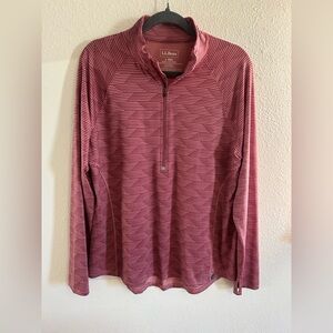 LL Bean Active Quarter Zip Pullover Women’s size L